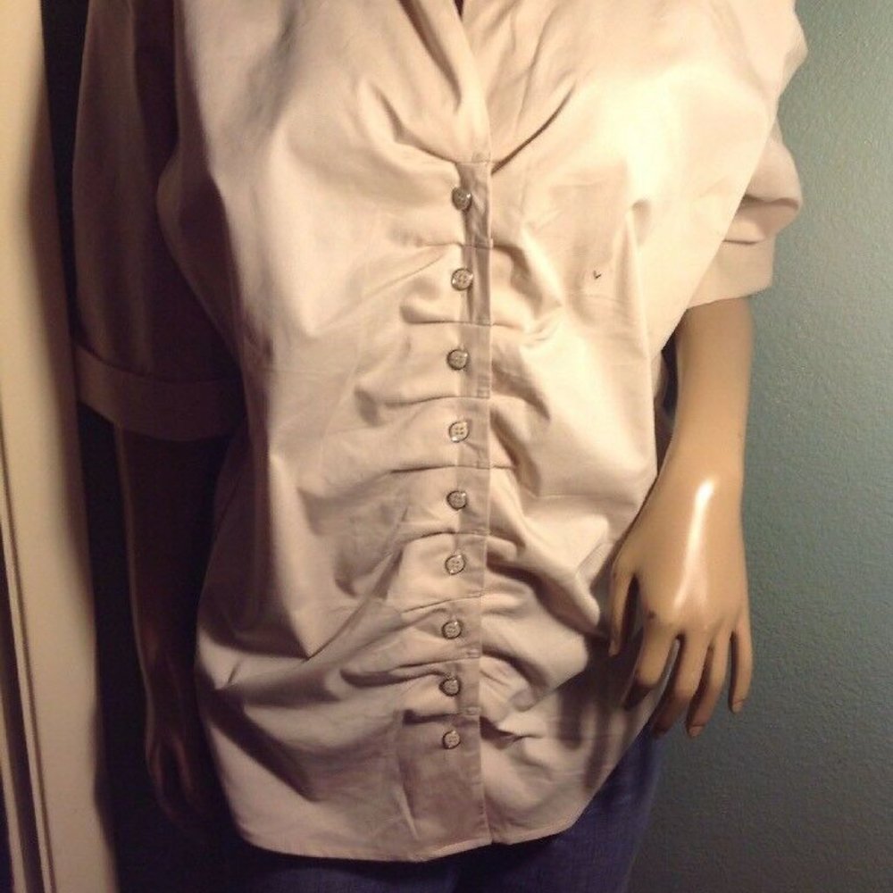 New York And Company Stretch Blouse Button Down
